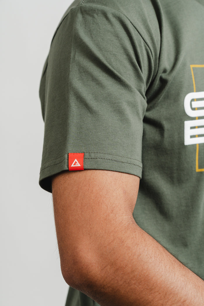 Stacked Mens Tee - Army
