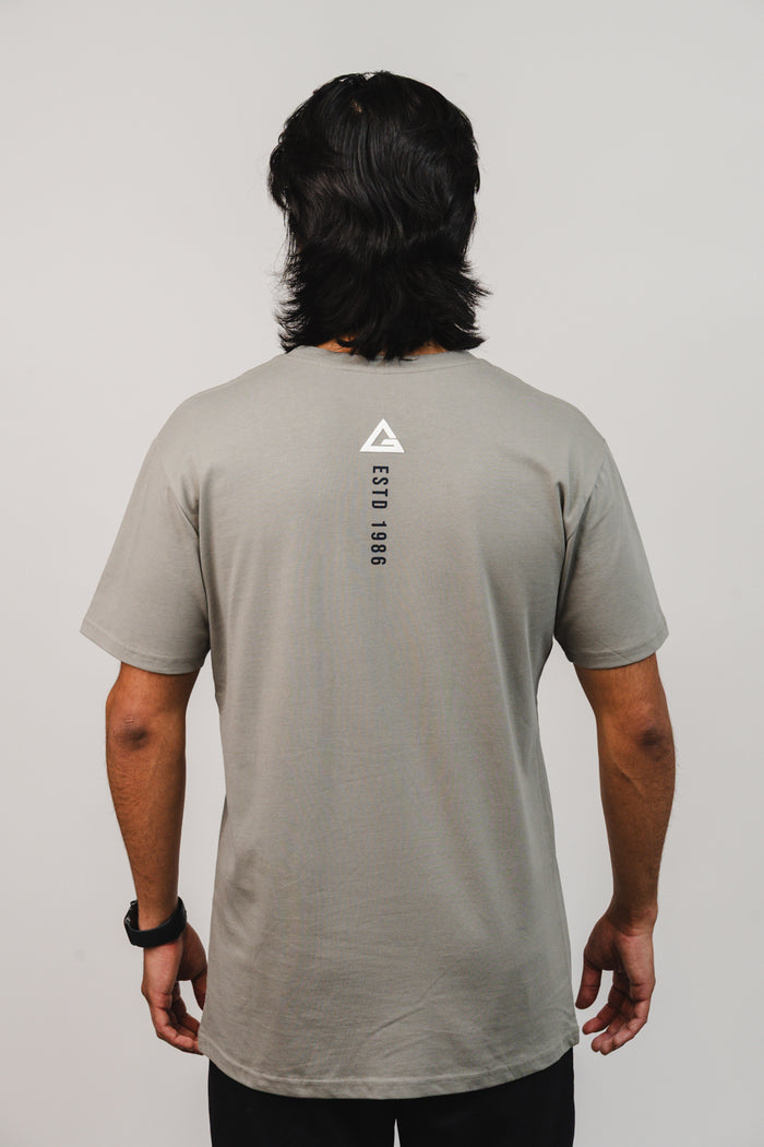 Stacked Mens Tee - Grey