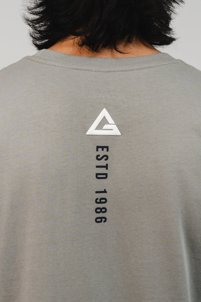 Stacked Mens Tee - Grey