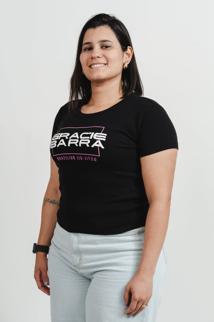 Stacked Womens Tee - Black