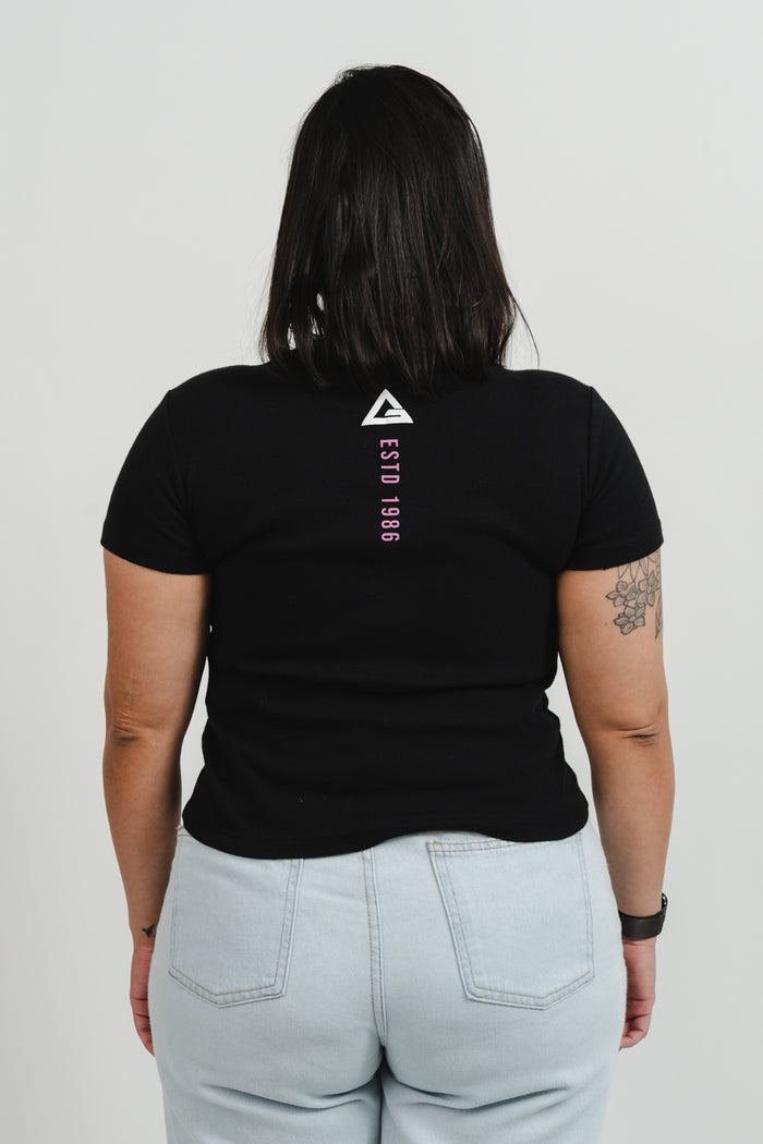 Stacked Womens Tee - Black