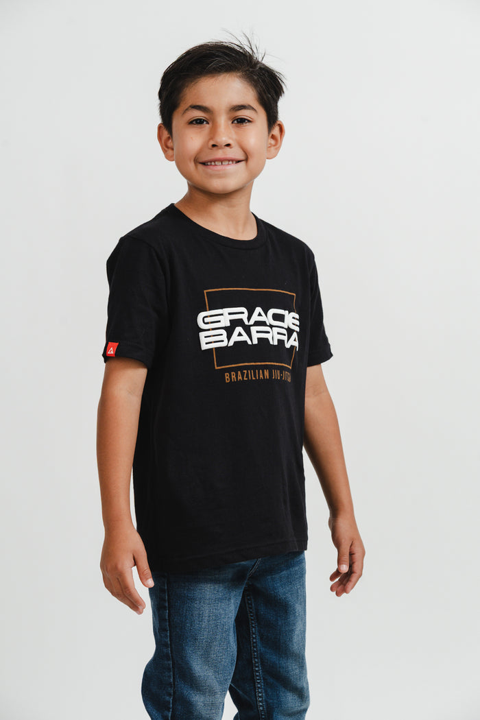 Stacked Youth Tee - Black