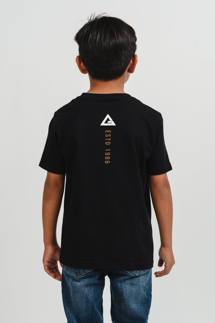 Stacked Youth Tee - Black