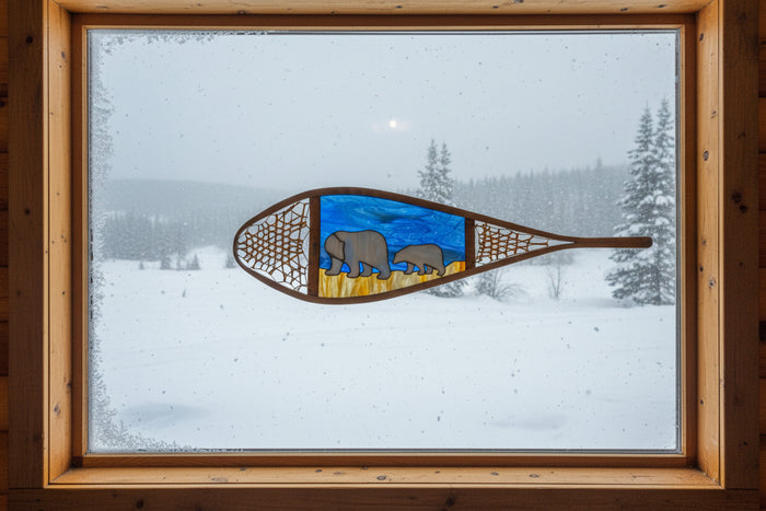 Stained Glass | Snowshoe Bears - Greenbriar Market + Refillery