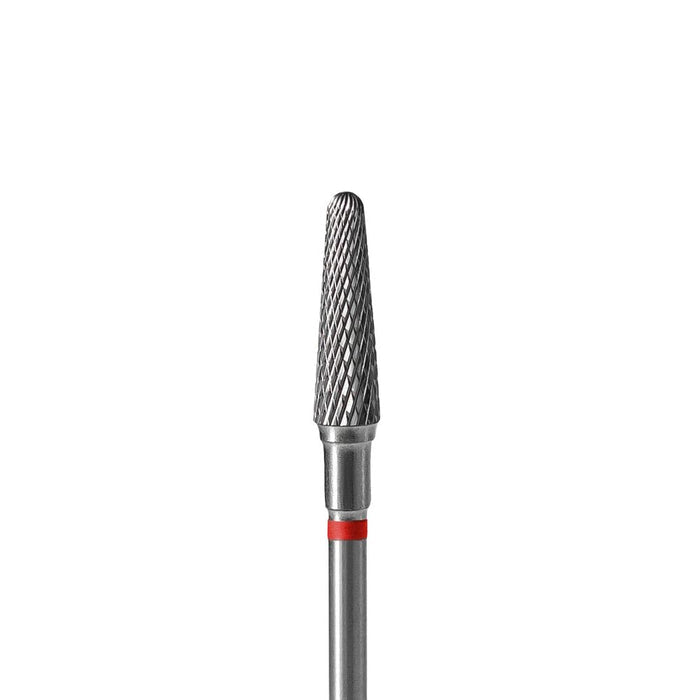 Staleks Carbide nail drill bit frustum red EXPERT head diameter 4 mm / working part 13 mm