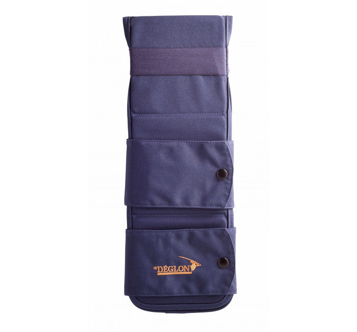 Z545 Purple standup quiver for knife storage shown closed and shot on white silo background.
