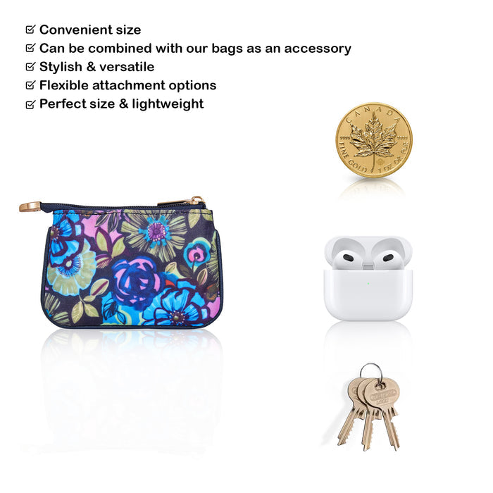 Women's floral coin pouch small wallet for travel and daily use-feature image