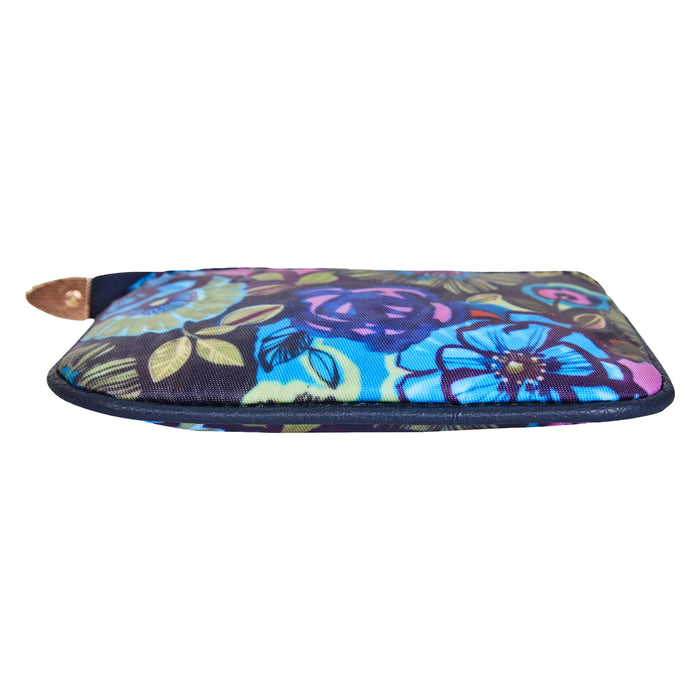 Women's floral coin pouch small wallet for travel and daily use-bottom view