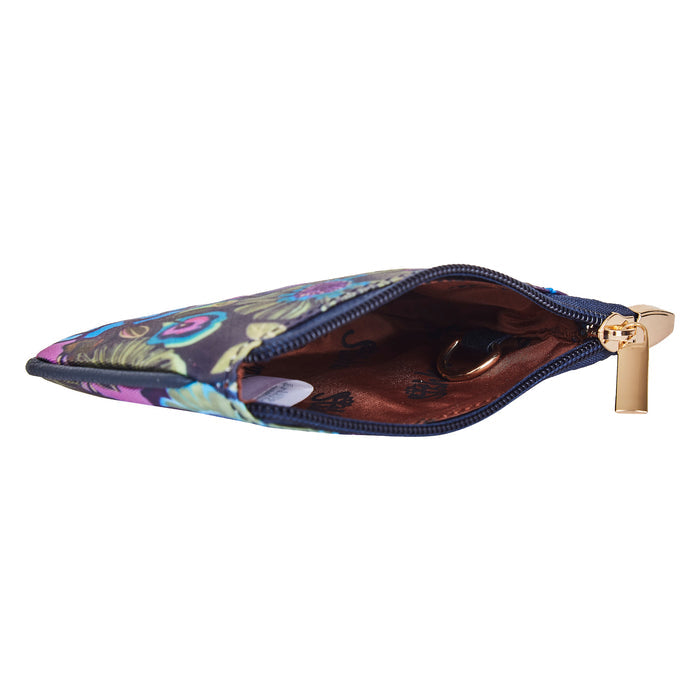 Women's floral coin pouch small wallet for travel and daily use-interior image