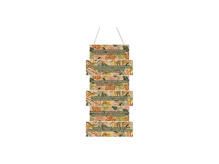 Sublimation Blanks 6 Pieces Plywood Hanging Wall Signs (Rectangle)
