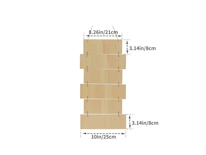 Sublimation Blanks 6 Pieces Plywood Hanging Wall Signs (Rectangle)