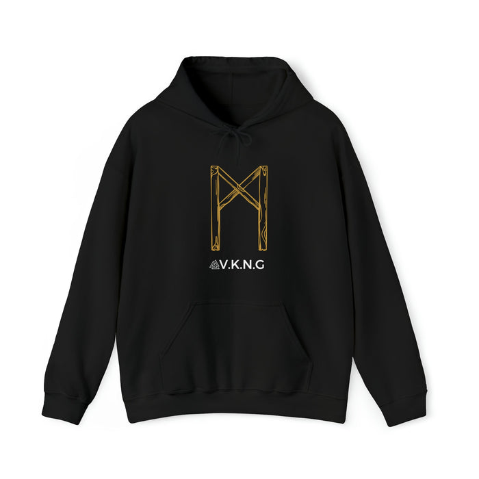Printify Hoodie Mannaz Rune V.K.N.G™  Hoodie