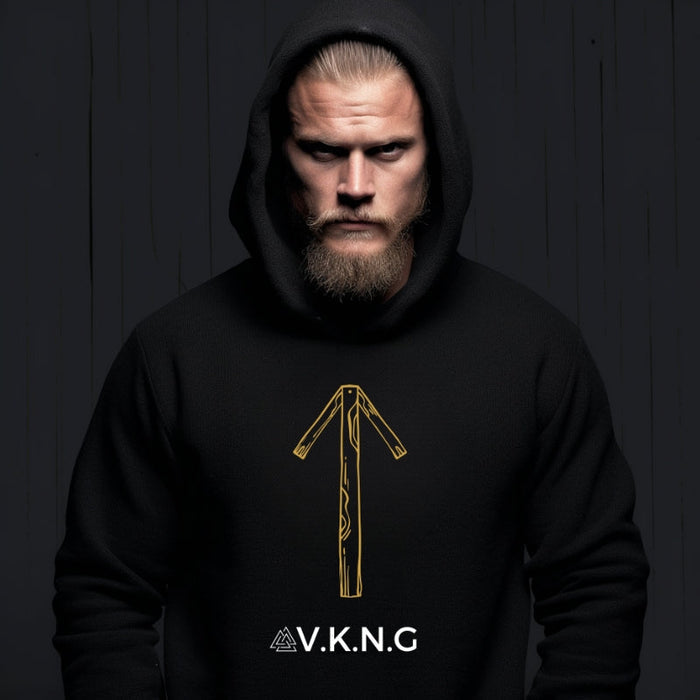 Printify Hoodie Tiwaz Rune V.K.N.G™ Hoodie