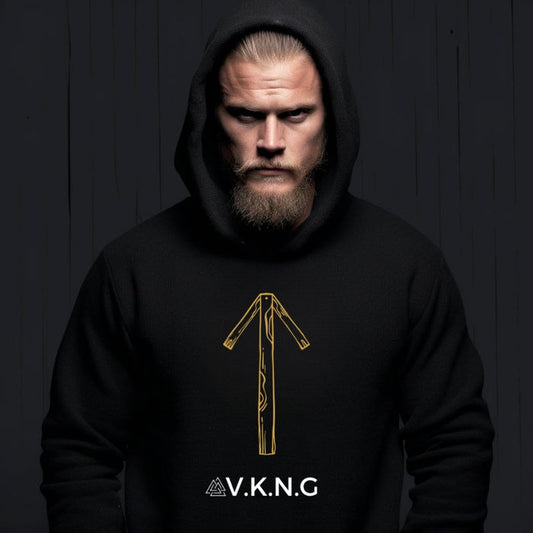 Printify Hoodie Tiwaz Rune V.K.N.G™ Hoodie