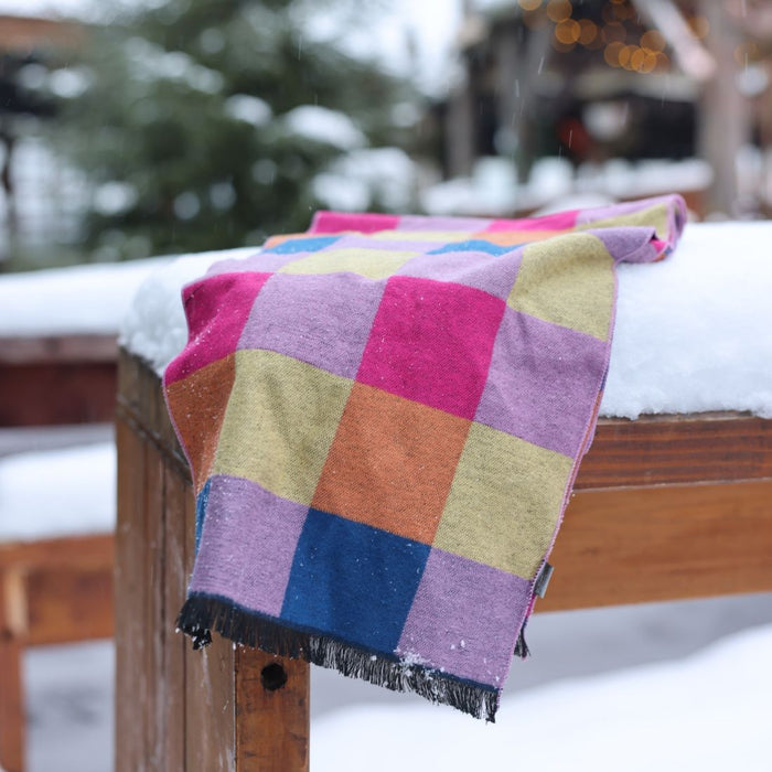 Bamboo Scarf – Bright Check - Bascora