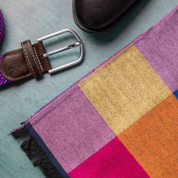 Bamboo Scarf – Bright Check - Bascora
