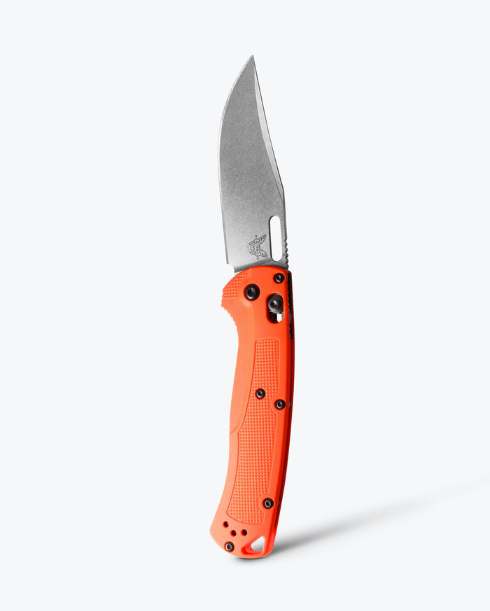 Benchmade Taggedout® Orange Grivory® Hunting Knife - Vertical Open Position | Benchmade Knife Co.