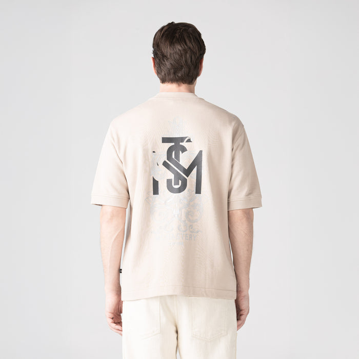 TEMPLUM T-SHIRT OVERSIZED MEN SIMPLY TAUPE