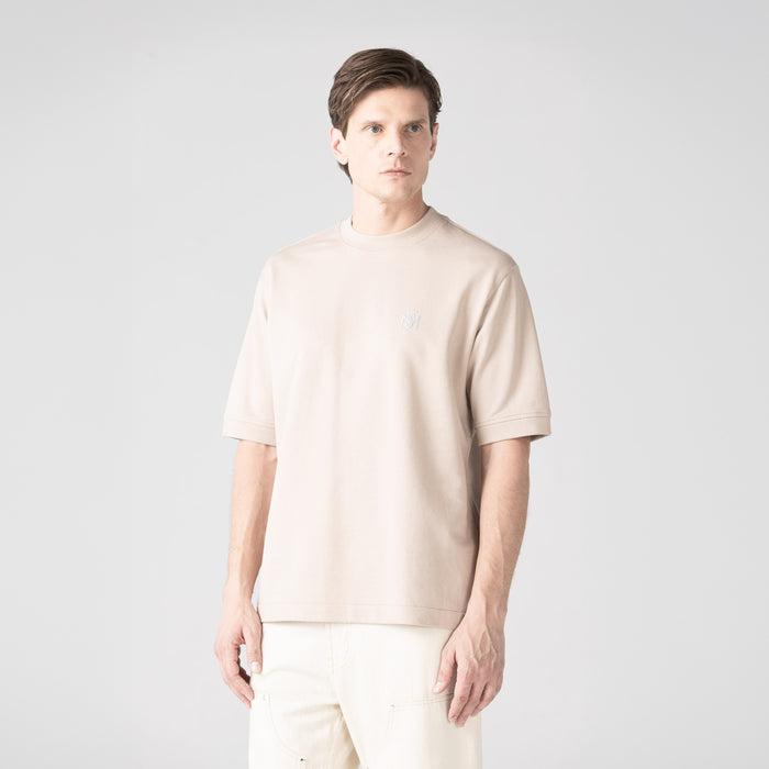 TEMPLUM T-SHIRT OVERSIZED MEN SIMPLY TAUPE