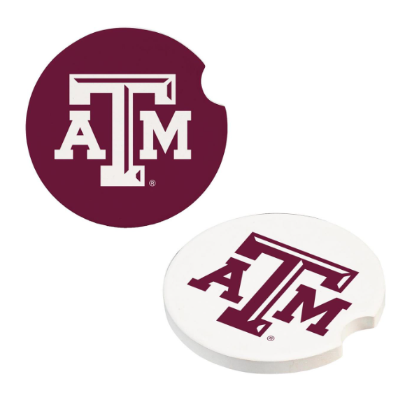 Texas A & M Car Coaster Set