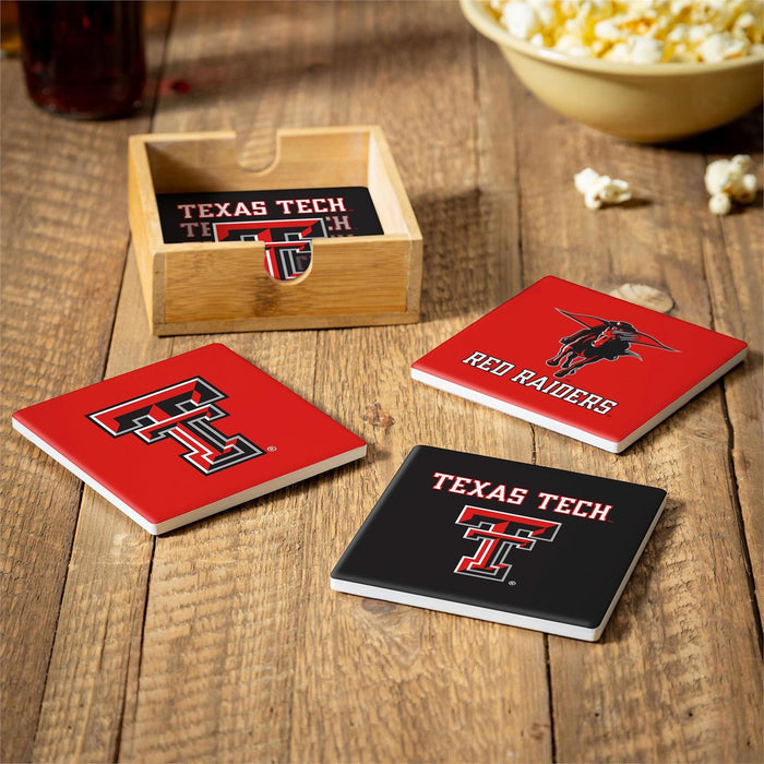 Texas Tech University Ceramic Coasters Set