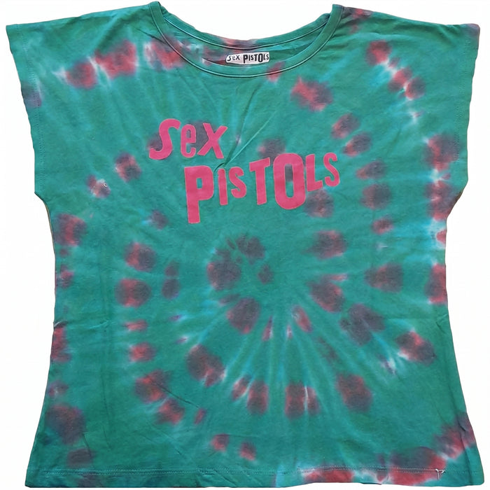 THE SEX PISTOLS - LOGO - Crop Top Green (Wash Collection)