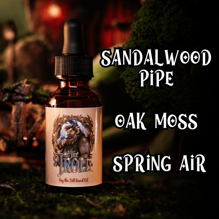 The Troll - Beard Oil - Sandalwood Pipe, Refreshing Stream, Bright Spring Air