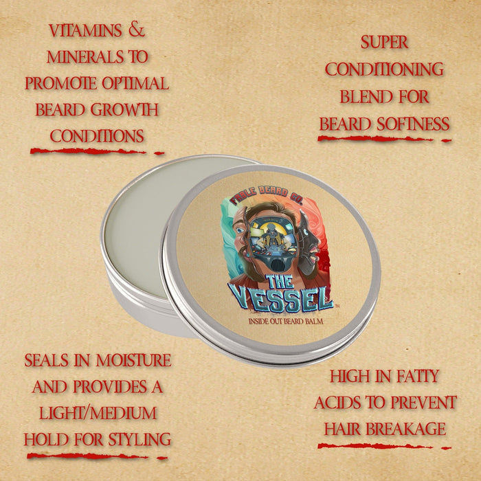 The Vessel - Beard Balm - White Amber, Sundrenched Green Apples, Transcendent Oakmoss