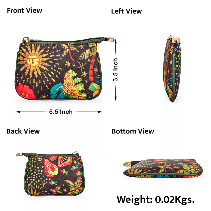 Women's seaside coin pouch small wallet for travel and daily use-infographic image