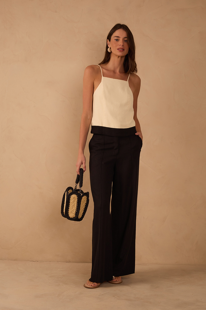 Tucks Linen Pants_1