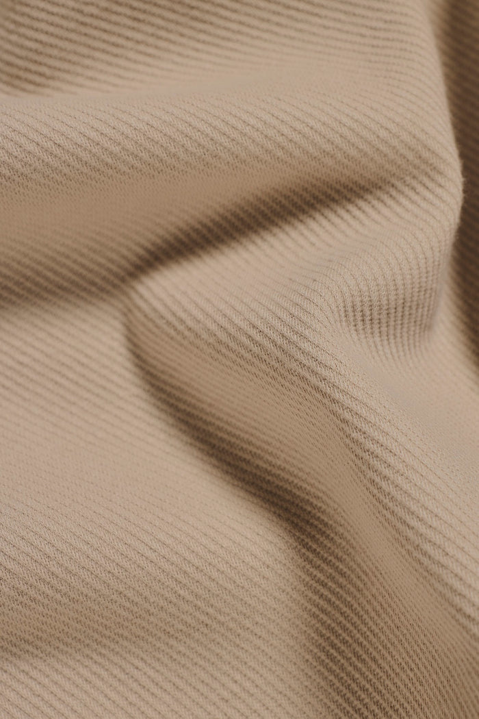 Twill Jersey Shacket in Stone