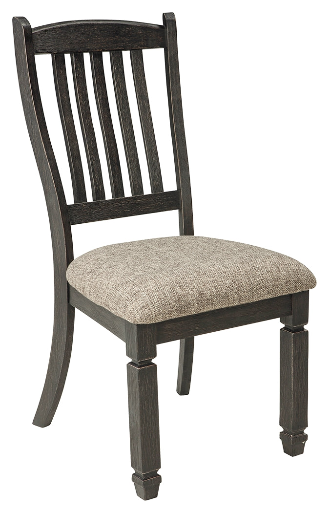 Tyler Creek D736-01 BlackGrayish Brown Dining UPH Side Chair 2CN