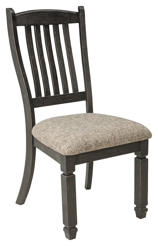 Tyler Creek D736-01 BlackGrayish Brown Dining UPH Side Chair 2CN
