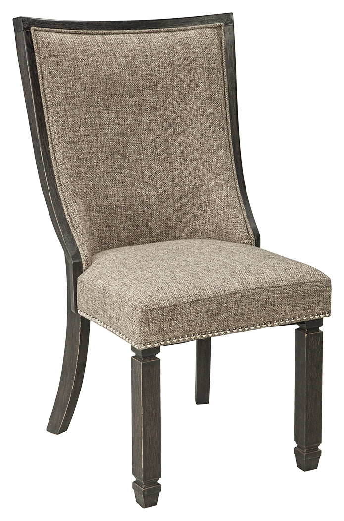 Tyler Creek D736-02 BlackGrayish Brown Dining UPH Side Chair 2CN