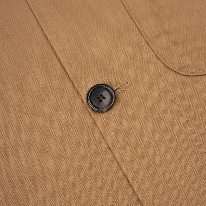 Utility Jacket - 1940s Military Organic Herringbone - Sand by Naked & Famous Denim