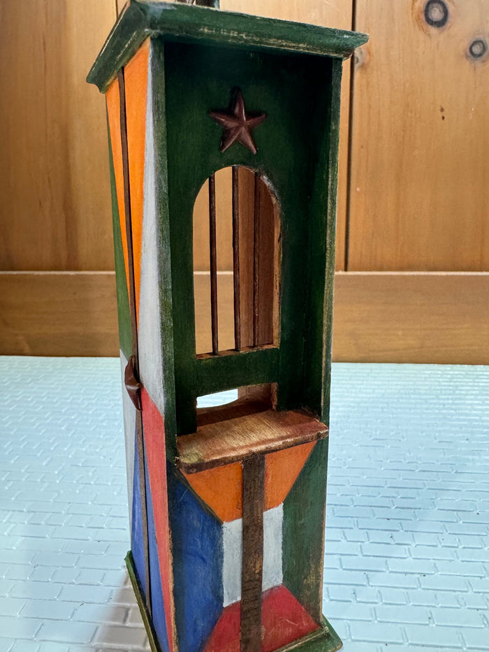 Vintage Artisan Handmade Signed Ticket Booth