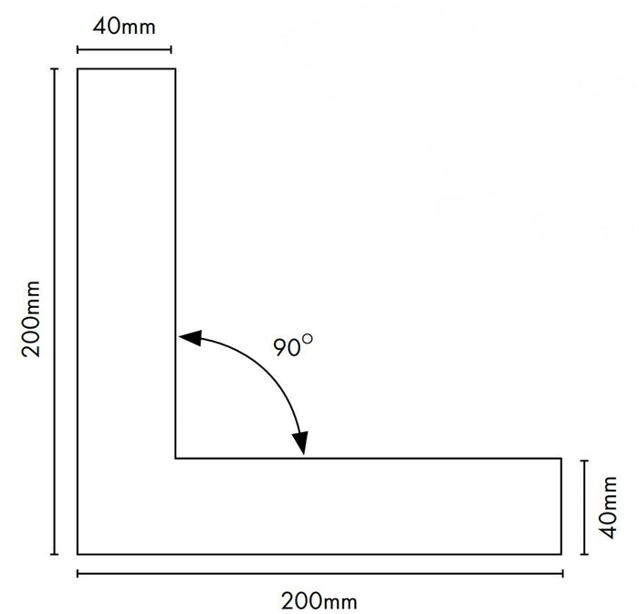 VISOR Balustrade - Aluminium 90 Degrees Joiner for Handrail Friction Insert - 200x200x1.2mm - Image 2