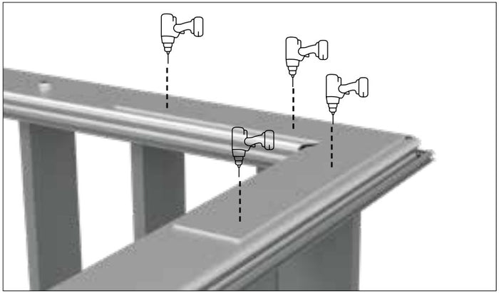 VISOR Balustrade - Aluminium 90 Degrees Joiner for Handrail Friction Insert - 200x200x1.2mm - Image 3