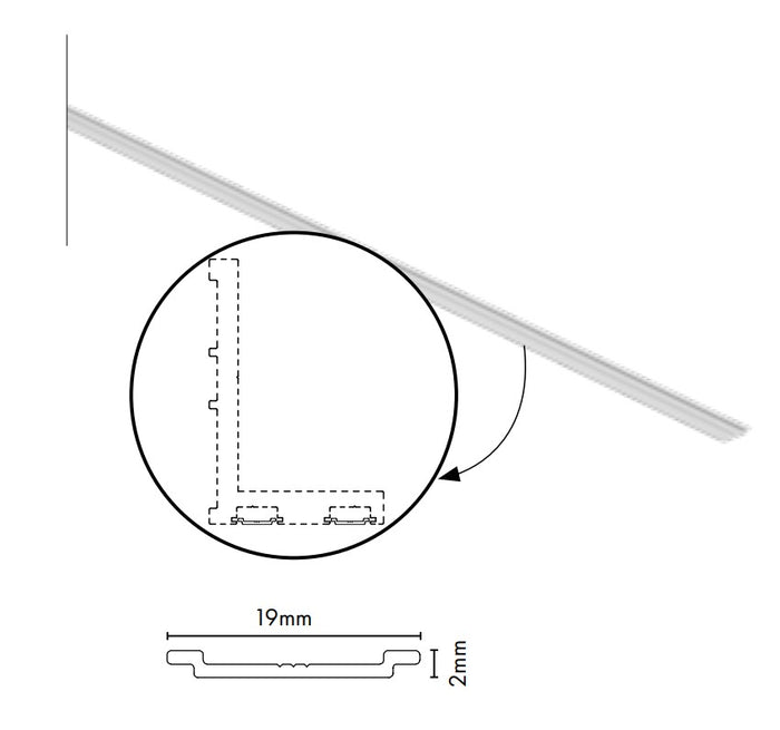 VISOR Balustrade - Aluminium Bottom Cover Slide In - 4000mm Long - Image 4