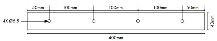 VISOR Balustrade - Aluminium Inline Joiner for Handrail Friction Insert - 400x40x1.2mm - Image 2