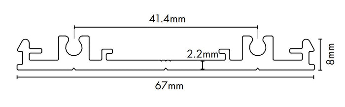 VISOR Balustrade - Aluminium Undercapping Plate - 4000mm Long - Image 4