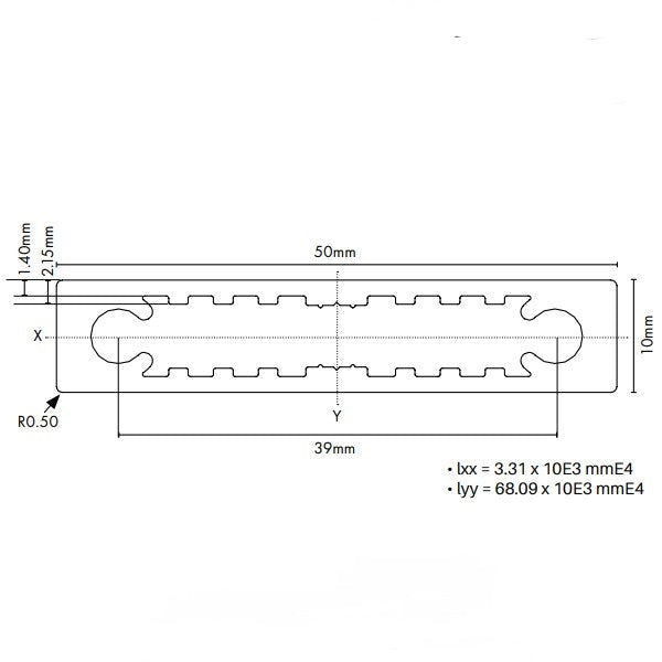 VISOR Balustrade, Aluminium 50x10mm Baluster - Pack of 4 - 1200mm High - Image 4