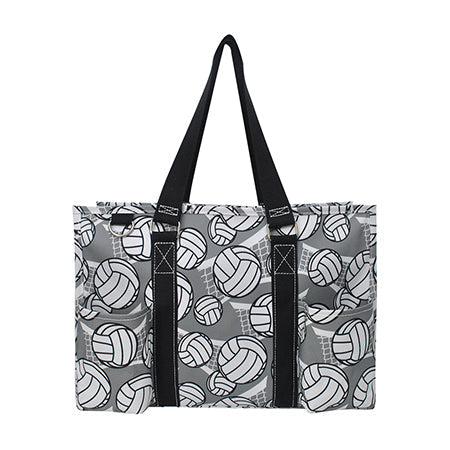 small volleyball tote bag, volleyball print utility tote, volleyball practice bag, volleyball coach tote, volleyball bag for teens, NGIL volleyball print tote, volleyball mom bag, volleyball organizer tote, compact volleyball carryall, mini volleyball team bag, volleyball gym bag, volleyball bag with outside pockets, stylish volleyball tote, personalized volleyball tote bag, volleyball player gift bag, volleyball travel organizer, volleyball tote for girls, black volleyball print bag, volleyball