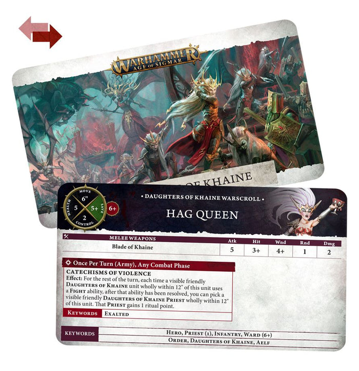 Warscroll Cards: Daughters of Khaine WARHAMMER AOS 85-06