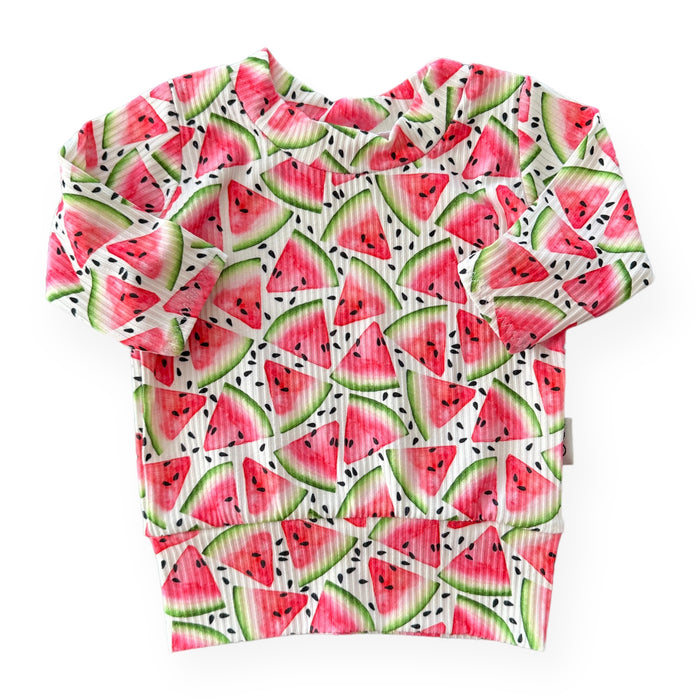 Watermelon Ribbed Lounge Top