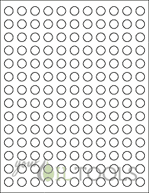 White Circle 0.5" Round Lid Sticker Sheet (1 sheet, 154 labels) at Your Oil Tools