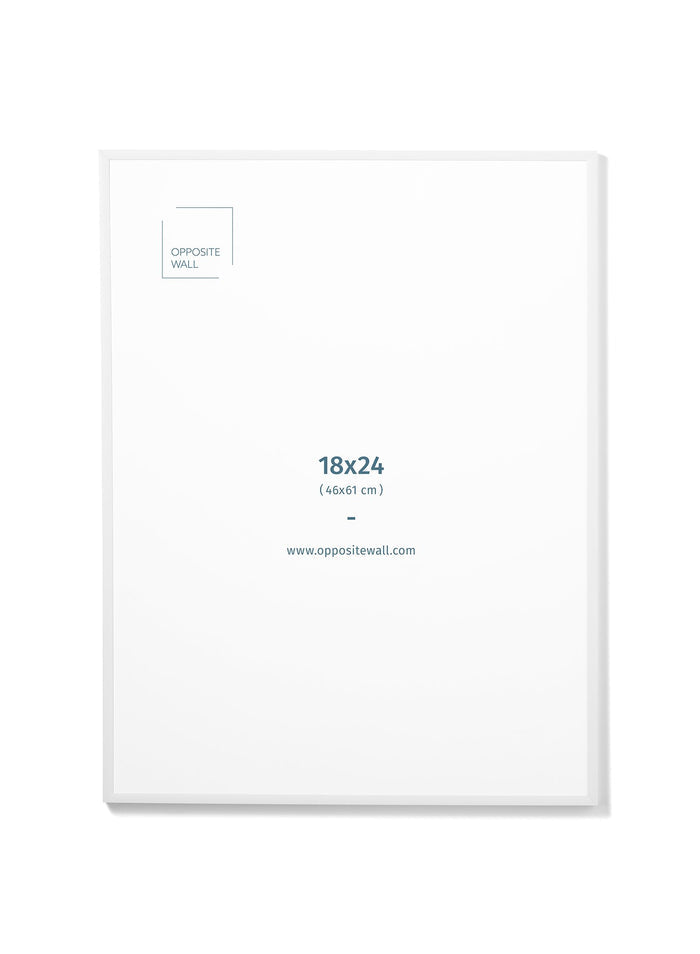 White Metal Frame, 18x24 in | 46x61 cm