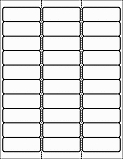 White Moisture-Resistant Inkjet Printer Rectangle Labels (1 Sheet, 30 Labels) at Your Oil Tools