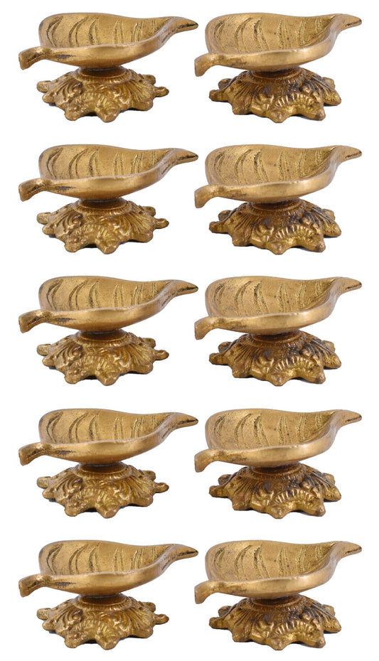White Whale Diya for Pooja Made of Pure Brass - Kuber Diya Diwali Decoration
