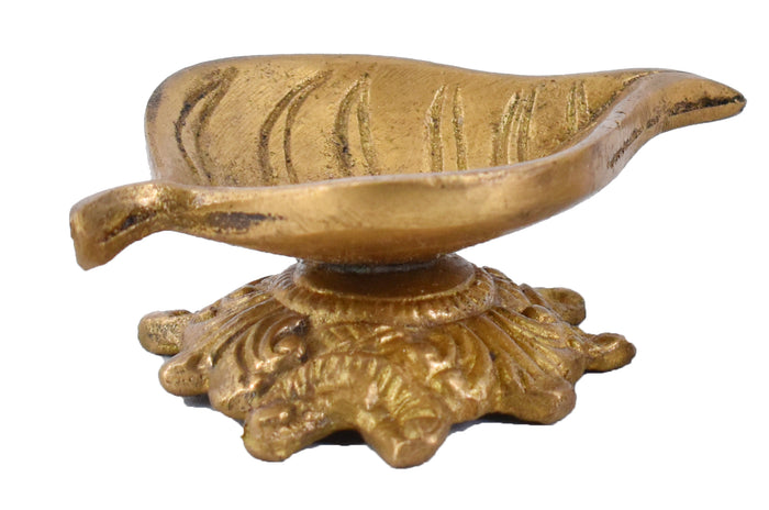 White Whale Diya for Pooja Made of Pure Brass - Kuber Diya Diwali Decoration